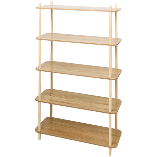 Stijlvolle Kast met 5 Planken – 80x30x129 cm | FSC®-gecertificeerd Hout | Modern en Functioneel